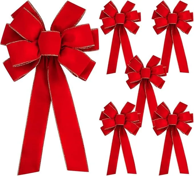 Iceyyyy 6 PCS Large Christmas Bow - 30.7" x 10.6" Christmas
